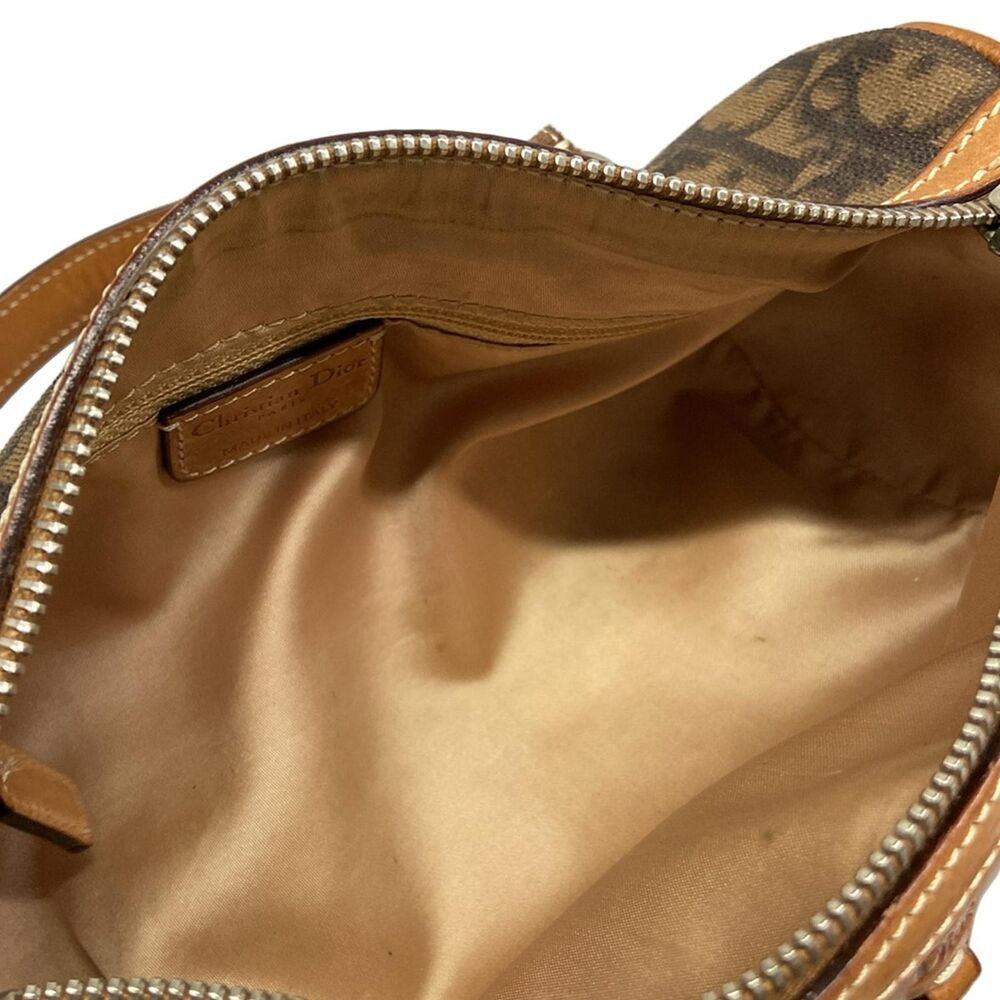 Christian Dior DIOR/ChristianDior Romantique Handbag Brown Black PVC Leather - Picture 7 of 15